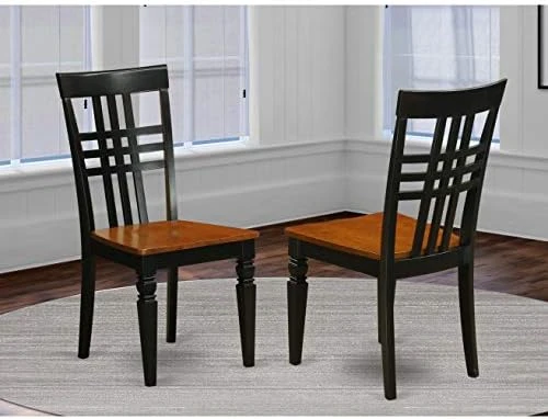 East West Furniture LGC-BCH-W Dining Chairs, Black & Cherry 4 East West Furniture LGC-BCH-W Dining Chairs, Black & Cherry - Image 4