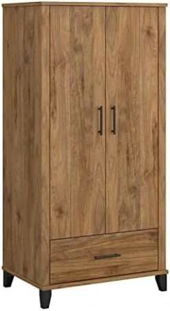 Bush Furniture Somerset Tall Kitchen Pantry Cabinet With Doors And Drawer In Fresh Walnut -Safavieh Furniture 41lXcGaGmPL. AC