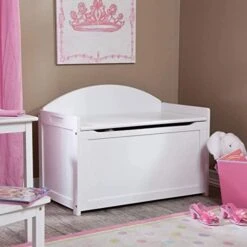 Lipper International Child's Toy Chest, 33.25" W X 17.75" D X 24.5" H, White -Safavieh Furniture 41lqz83icsL