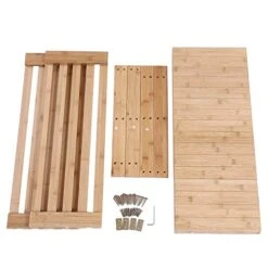 KKTONER Bamboo Shoe Rack Bench 3 Tier Entryway Seat Shoe Organizer Storage Shelf Natural Color -Safavieh Furniture 41lvxN705dL