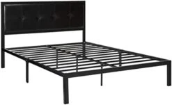 Cherie Faux Leather Classic Platform Bed Frame With Steel Support Slats, Queen 9 Cherie Faux Leather Classic Platform Bed Frame With Steel Support Slats, Queen -Safavieh Furniture 41mBW8D3L4L. AC