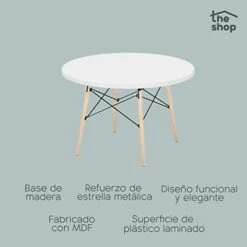 BASSLEVTHESHOP MXBYJOEB The Shop Circular Coffee Table – Type – Wood And Metal Base – MDF Top With Laminate – Home Decor – Side Table For Living Room And Dining Room (White) -Safavieh Furniture 41mC6GQD4bL