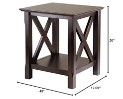 Winsome 40445 Wood Xola Occasional Table, Cappuccino Product In Inches (L X W X H): 45.0 X 15.98 X 30.0 -Safavieh Furniture 41mYx1XhvxL