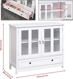 Nozama White Wine Cabinet With Storage Modern Buffet Server Sideboard With 2 Door Cabinets For Kitchen Room Kitchen Bar Storage Cabinet Cupboard 9 Nozama White Wine Cabinet With Storage Modern Buffet Server Sideboard With 2 Door Cabinets For Kitchen Room Kitchen Bar Storage Cabinet Cupboard -Safavieh Furniture 41mhQMYt7CL
