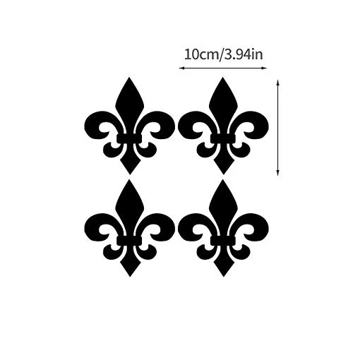 Funlife 16PCS Fleur De Lis Pattern Hollow Self Adhesive Wall Mirror Stickers, Non Glass Small Acrylic Mirror For Home Cabinet Wall Decor 3.94" X 3.94" Gold 2 Funlife 16PCS Fleur De Lis Pattern Hollow Self Adhesive Wall Mirror Stickers, Non Glass Small Acrylic Mirror For Home Cabinet Wall Decor 3.94" X 3.94" Gold - Image 2