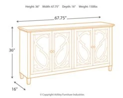 Signature Design By Ashley Mirimyn Door Accent Cabinet, 4, White -Safavieh Furniture 41nG9RhYVnL