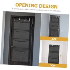 Toddmomy Toy Storage Bag Storage Toys Kids Playsets Mesh Storage Bag 2pcs Over Door Toy Storage Hanging Toy Basket Phone Organizer Over Door Storage Pockets For Stuffed Toys Metal Child -Safavieh Furniture 41nHWBJQYWL