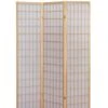 CME 02285 Naomi 3-Panel Wooden Screen, Natural Finish