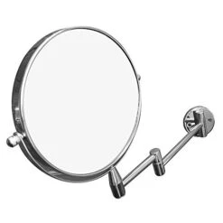 Rucci Normal View Swivel Arm Wall-Mounted Mirror, Silver, 7X -Safavieh Furniture 41nRKpMgX8L