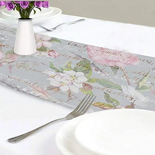 Exnundod St Patrick Shamrock Lucky Table Runner 90 Inches Green Cirrus Clovers Spring Runner For Spring Dining Table Kitchen Holiday Home Seasonal Decor 6 Exnundod St Patrick Shamrock Lucky Table Runner 90 Inches Green Cirrus Clovers Spring Runner For Spring Dining Table Kitchen Holiday Home Seasonal Decor - Image 6