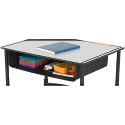 Safco Products 1212BL Book Box For AlphaBetter Desk, Black Classroom And Home School Desk