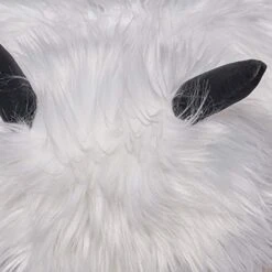 Christopher Knight Home Kamla Furry Yak Ottoman, White, Natural Finish -Safavieh Furniture 41nf4eV4XaL