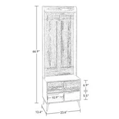 RiverRidge Tree Hall Bench, Dark Weathered Woodgrain 7 RiverRidge Tree Hall Bench, Dark Weathered Woodgrain -Safavieh Furniture 41nvVlCqTyL