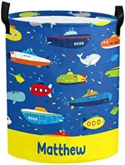 Personalized Laundry Basket Hamper,Cute Ocean Animal,Collapsible Storage Baskets With Handles For Kids Room,Clothes, Nursery Decor 19 Personalized Laundry Basket Hamper,Cute Ocean Animal,Collapsible Storage Baskets With Handles For Kids Room,Clothes, Nursery Decor -Safavieh Furniture 41o27MhopRL. AC