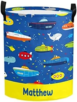 Personalized Laundry Basket Hamper,Cute Ocean Animal,Collapsible Storage Baskets With Handles For Kids Room,Clothes, Nursery Decor 5 Personalized Laundry Basket Hamper,Cute Ocean Animal,Collapsible Storage Baskets With Handles For Kids Room,Clothes, Nursery Decor - Image 5