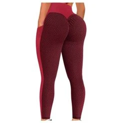 MatureGirl Running Women's Pants Athletic Workout Fitness Leggings Sports Yoga Yoga Pants Womens Designer Yoga Pants (Red, M)