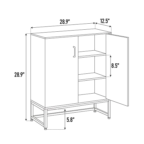 MAISON ARTS Modern Buffet Cabinet With Storage, Sideboard Storage Cabinet With 2 Doors For Living Room, Kitchen, Entryway, Hallway, 28 Inch, White 1 MAISON ARTS Modern Buffet Cabinet With Storage, Sideboard Storage Cabinet With 2 Doors For Living Room, Kitchen, Entryway, Hallway, 28 Inch, White