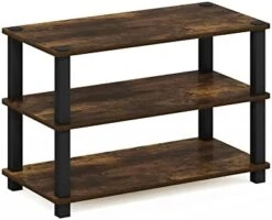 Furinno 14038EX/BK TST No Tools 3-Tier Wide Shoe Storage Rack, Espresso/Black -Safavieh Furniture 41oEaZGPSfL. AC 1