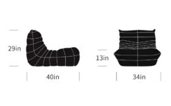 VOMXUF Fireside Chair, Oversized Armless Chair, Soft Microfiber Leather Floor Lounge Chair Lazy Sofa Accent Chair For Living Room Bedroom Salon Office -Safavieh Furniture 41oXU9C4COL