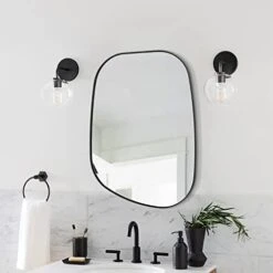 ANDY STAR Irregular Mirror Asymmetrical Mirror For Wall 24x36” Brushed Gold Bathroom Mirror, Modern Wall Mirror For Living Room Bathroom Vanity Framed Mirror Artistic Mirror 1” Deep Set Design 21 ANDY STAR Irregular Mirror Asymmetrical Mirror For Wall 24x36” Brushed Gold Bathroom Mirror, Modern Wall Mirror For Living Room Bathroom Vanity Framed Mirror Artistic Mirror 1” Deep Set Design -Safavieh Furniture 41ondvXQ4AL. AC