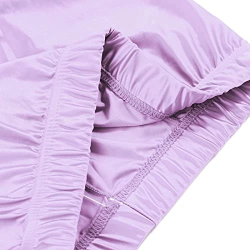 MatureGirl Pants Spandex Solid Color Yoga Female Mens Silk Yoga Pants (Purple, One Size) 2 MatureGirl Pants Spandex Solid Color Yoga Female Mens Silk Yoga Pants (Purple, One Size) - Image 2