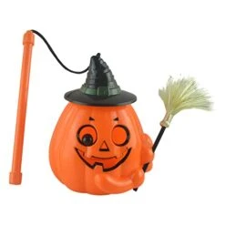 NAPCORE 1Pcs Halloween Pumpkin Bucket Portable Candy Bucket Children Pumpkin Bags For Halloween Party Supplies Orange Witch Newborn Padded Playmat