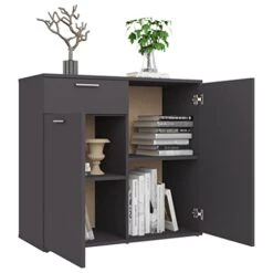 BDBHAVB Storage Cabinet, Dining Sideboard, Sideboard, Easy To Clean Suitable For Kitchen, Dining Room, Living Room Gray 31.5"x14.2"x29.5" Engineered Wood 12 BDBHAVB Storage Cabinet, Dining Sideboard, Sideboard, Easy To Clean Suitable For Kitchen, Dining Room, Living Room Gray 31.5"x14.2"x29.5" Engineered Wood -Safavieh Furniture 41ourdNsGWL