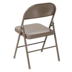 Flash Furniture HERCULES Series Double Braced Beige Metal Folding Chair -Safavieh Furniture 41p4F5GtD1L