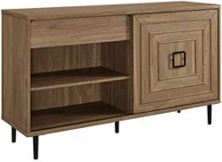 Walker Edison Mid-Century Modern Wood Kitchen Buffet Sideboard-Entryway Serving Storage Cabinet Doors-Dining Room Console, 52 Inch, Dark Walnut -Safavieh Furniture 41p9WhFsenL. AC