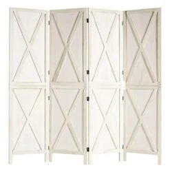 Oneinmil Room Divider, Room Dividers And Folding Privacy Screens, Partition Wall Dividers For Rooms, Room Separator, Temporary Wall, Privacy Folding Screen, Rustic Barnwood (White)