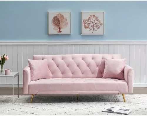 GENERIC KIKAFOK Futon Sofa Bed With 71" Convertible Double Folding Sofa Bed For Living Room (Blue) 5 GENERIC KIKAFOK Futon Sofa Bed With 71" Convertible Double Folding Sofa Bed For Living Room (Blue) - Image 5