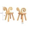 Wooden Toddler Chair, Naturally Finished Solid Hardwood,Kids Stool Chair, Handmade, For Playroom, Nursery, Preschool, Bedroom, Kindergarten Eating, Reading, Playing, Boys Girls Age 2+ (1, Sheep Horn)