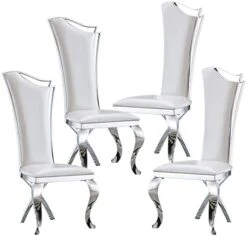 Goderfuu Marble Dining Table For 6 - Marble Dining Room Table With Silver Stainless Steel Base, 78 Inch Rectangle Dining Table Modern Dining Room Table For 6, Gray White Dining Table With Marble Top -Safavieh Furniture 41pfoQw3YXL. AC