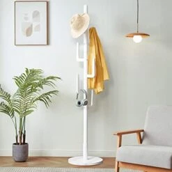 TinyTimes Wooden Coat Rack Free Standing, Cactus Shape, Sturdy Rustic Hall Tree Coat Tree Coat Hanger With 6 Hooks, For Coat, Hat, Clothes, Scarves, Handbags, Umbrella - White 17 TinyTimes Wooden Coat Rack Free Standing, Cactus Shape, Sturdy Rustic Hall Tree Coat Tree Coat Hanger With 6 Hooks, For Coat, Hat, Clothes, Scarves, Handbags, Umbrella - White -Safavieh Furniture 41pkrLleR9L. AC