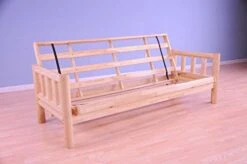 Clearwater Creek Outfitters Northwoods Lodge Log Futon Frame In Natural Wood With 8" Premium Innerspring Mattress (Mocha) -Safavieh Furniture 41puj14dXxL 1