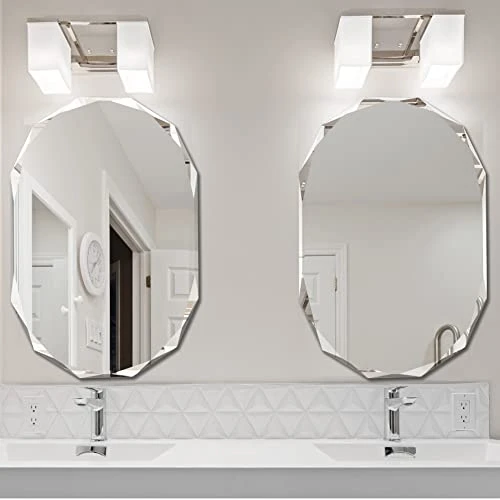 Ruomeng Wall Mirror Beveled Edge Frameless Mirror 20” X 28” Accent Mirror For Bathroom Vanity And Entryway 2 Ruomeng Wall Mirror Beveled Edge Frameless Mirror 20” X 28” Accent Mirror For Bathroom Vanity And Entryway - Image 2