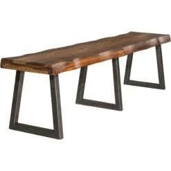 Hillsdale Furniture Emerson Wood Rectangle Dining Table Metal Base In Gray Powder Coat