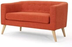 Christopher Knight Home Bridie Mid-Century Modern Loveseat, Muted Orange Fabric -Safavieh Furniture 41qFgJjEaL. AC