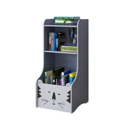 NERDOH Children Kids Bookcase Book Shelf Storage Display Shelving Cabinet Organizer,Gray