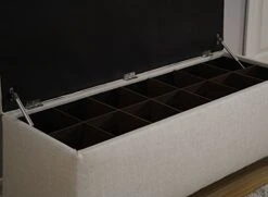 MJL Furniture Designs Sole Secret Tufted Ottoman, Bedroom Entryway Bench With Shoe Storage Slots, Stores Up To 36 Pairs, Large, Balboa Sand -Safavieh Furniture 41qd3xzrGnL