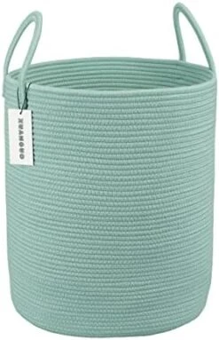 XUANGUO Rope Laundry Basket Hamper For Clothes Woven Storage Basket For Living Room Bedroom Boho Tall Rope Baskets For Blanket Toys Pillow Towels Baby Nursery Hamper Bin Large Purple Or Lavendor -Safavieh Furniture 41qvF5Oq71L. AC