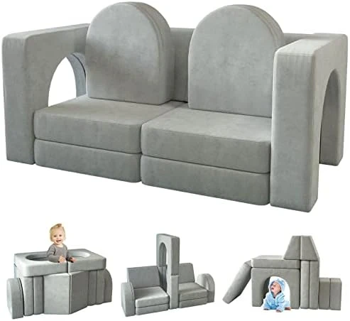 Wanan Kids Couch 10PCS, Toddler Couch With Modular Kids Couch For Playroom Bedroom, 10 In 1 Multifunctional Toddler Couch For Playing, Creativing, Sleeping, Indoor Kids Sofa (Blueberry) 11 Wanan Kids Couch 10PCS, Toddler Couch With Modular Kids Couch For Playroom Bedroom, 10 In 1 Multifunctional Toddler Couch For Playing, Creativing, Sleeping, Indoor Kids Sofa (Blueberry) - Image 11