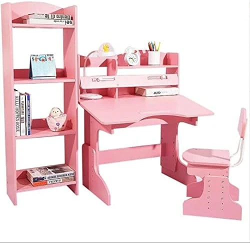 QQXX Adjustable Student Desk And Chair Set -Ergonomic Multi- Study Writing Table With Tilted Desktop School Desk & Book Holder - Double-Layer Bookshelf For Boys Girls Student Desk Home Workstation 9 QQXX Adjustable Student Desk And Chair Set -Ergonomic Multi- Study Writing Table With Tilted Desktop School Desk & Book Holder - Double-Layer Bookshelf For Boys Girls Student Desk Home Workstation - Image 9