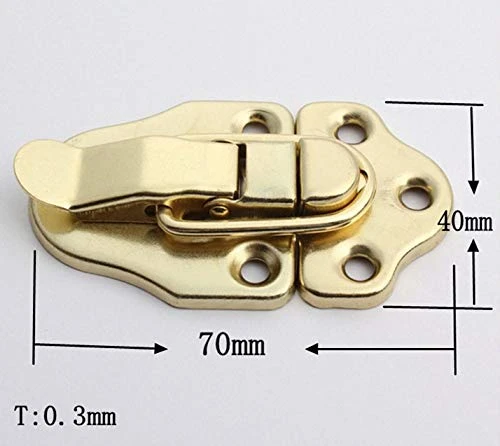 Lheng Metal Table Locks Dining Training Table Buckles Connectors Table Leaf Hardware Accessories Iron Gold Plating 6Pcs 3 Lheng Metal Table Locks Dining Training Table Buckles Connectors Table Leaf Hardware Accessories Iron Gold Plating 6Pcs - Image 3