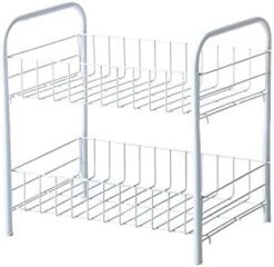 NERDOH 2/3 Tier Simple Storage Organizer Rack Bedroom Bathroom Kitchen Shelf Metal Rolling Trolley Cart Storage Holder Basket Bookshelf,Without Wheel,2 Tiers -Safavieh Furniture 41rcMprWBL. AC
