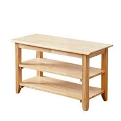 OGCAU Shoe Bench Entryway With Storage Bench For Bedroom, Ottoman, 2 Tier, Shoe Rack Organizer For Door, Good Load Bearing, Ideal For Entryway Hallway Living Room And Corridor(Natural 23.6") -Safavieh Furniture 41rcYwRs52L