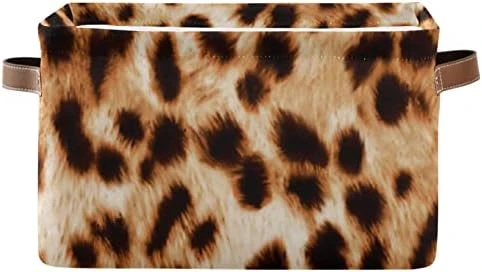 Beautiful Watercolor Leopard Spotted Rectangle Storage Organizer Canvas Collapsible Box Chest Organizer For Edroom Closet Kid's Toys Laundry 2 Pieces 14 Beautiful Watercolor Leopard Spotted Rectangle Storage Organizer Canvas Collapsible Box Chest Organizer For Edroom Closet Kid's Toys Laundry 2 Pieces - Image 14