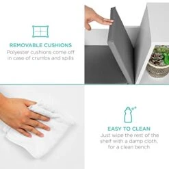 Best Choice Products 6-Cubby Kids Bedroom Storage Organizer, Multi-Purpose Bookcases, Shelf Furniture Decoration W/Cushioned Reading Nook - White 9 Best Choice Products 6-Cubby Kids Bedroom Storage Organizer, Multi-Purpose Bookcases, Shelf Furniture Decoration W/Cushioned Reading Nook - White -Safavieh Furniture 41sB73b42qL