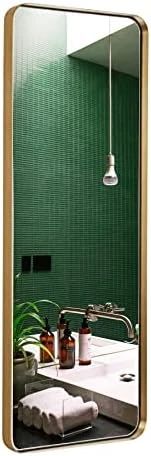 Hamilton Hills 18x48 Inch Metal Black Frame Mirror For Bathroom | Brushed Rectangular Tall Rounded Corner Vanity | 2" Deep Set Design Wall Mirrors Decorative | Hangs Horizontal And Vertical 14 Hamilton Hills 18x48 Inch Metal Black Frame Mirror For Bathroom | Brushed Rectangular Tall Rounded Corner Vanity | 2" Deep Set Design Wall Mirrors Decorative | Hangs Horizontal And Vertical - Image 14