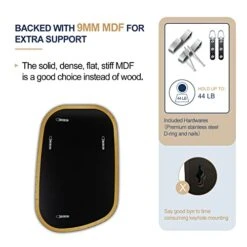 ANDY STAR Irregular Mirror Asymmetrical Mirror For Wall 24x36” Brushed Gold Bathroom Mirror, Modern Wall Mirror For Living Room Bathroom Vanity Framed Mirror Artistic Mirror 1” Deep Set Design 18 ANDY STAR Irregular Mirror Asymmetrical Mirror For Wall 24x36” Brushed Gold Bathroom Mirror, Modern Wall Mirror For Living Room Bathroom Vanity Framed Mirror Artistic Mirror 1” Deep Set Design -Safavieh Furniture 41sPX8fdMwL